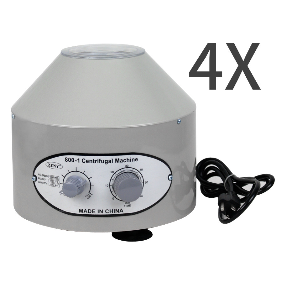 4PCS Electric Lab Laboratory Centrifuge Machine Low Speed 4000 RPM 20ml x 6-110v