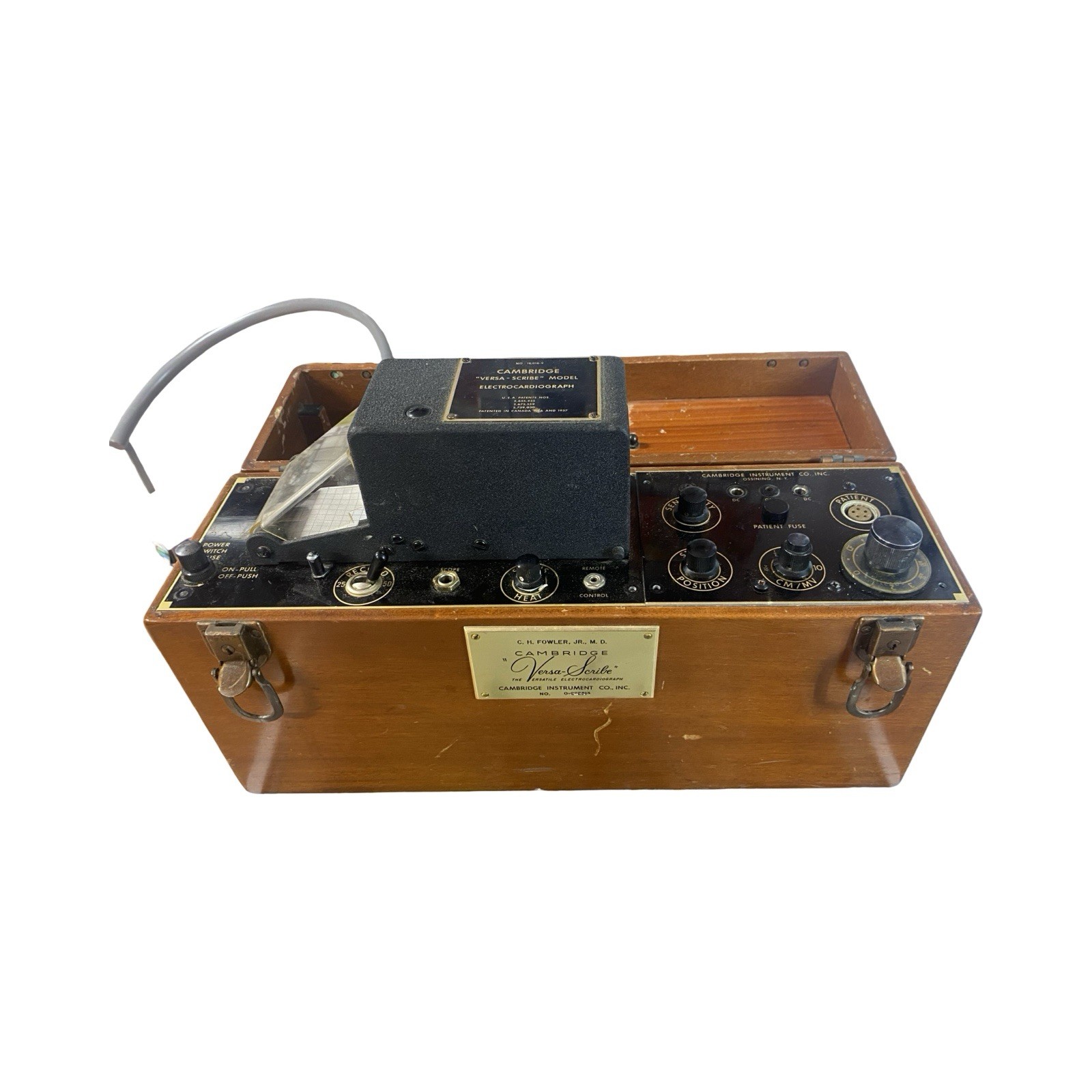 Vintage Cambridge “Versa -Scribe” Model Electrocardiograph NO. 0-222518