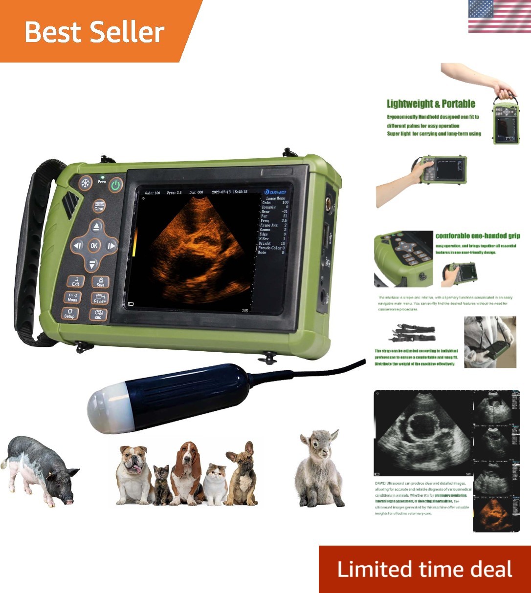 S0 Vet Ultrasound Machine for Pregnancy Veterinary Ultrasound Scanner with 3….