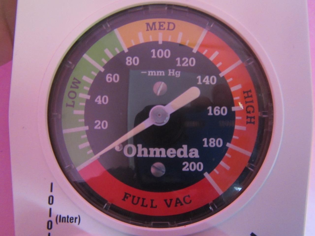 Ohio Ohmeda 1251 Intermittent Continuous Suction Vacuum Regulator 0 – 200 mmHg
