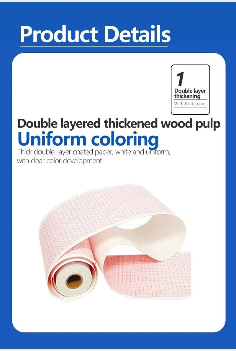 ECG machine thermal paper 20m long -80mm wide, two rolls per box