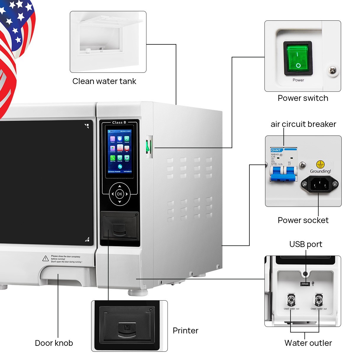 Dental Lab Vacuum Cleaner Dust Collector Extractor Dust Suction Machine 60W