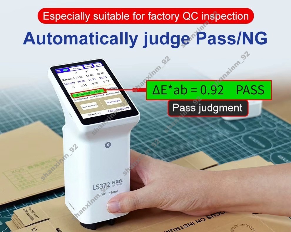 LS372 4mm Aperture Touch Screen Colorimeter APP Control CIE LAB Colorimeter