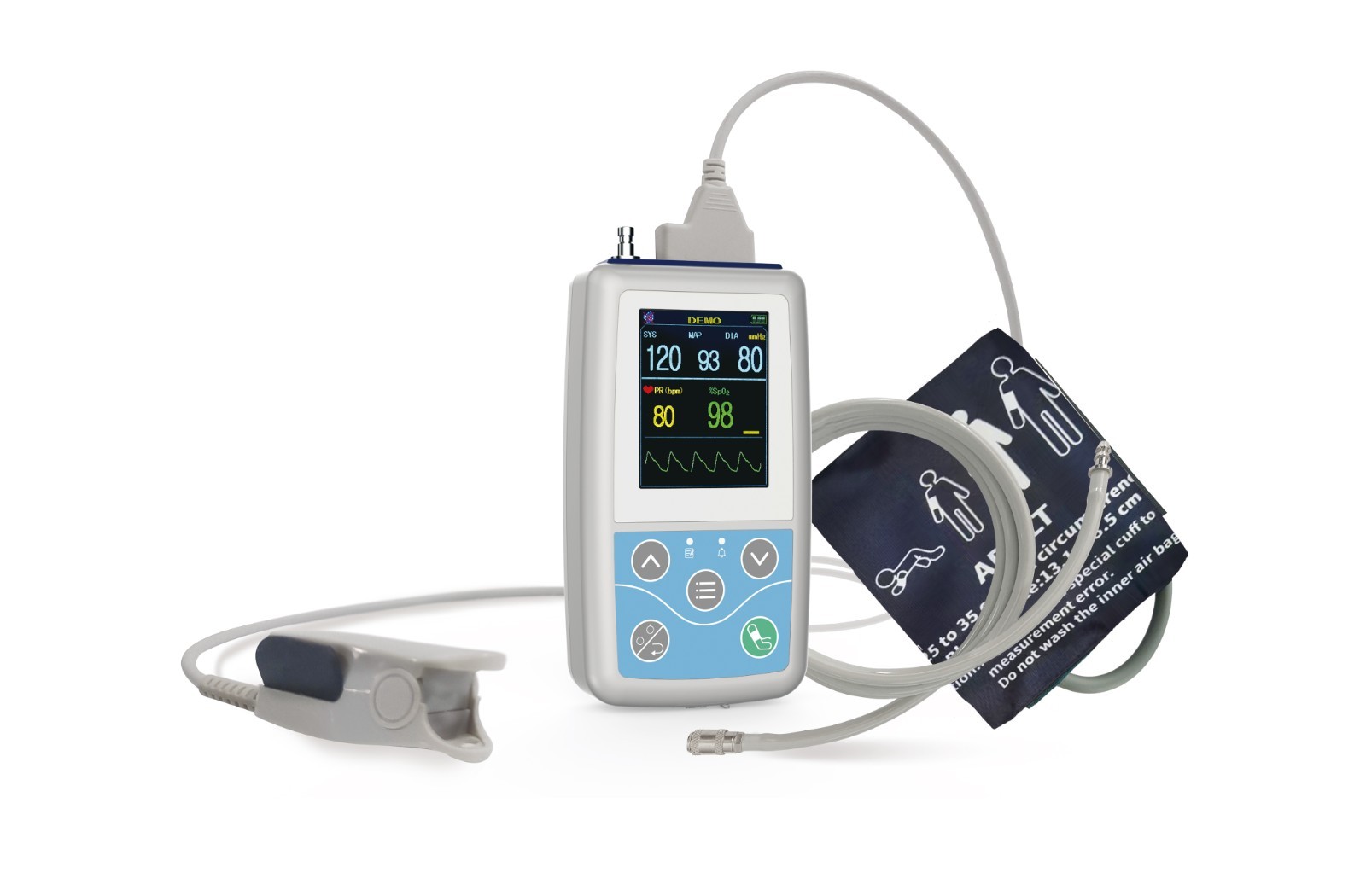 Portable Patient Monitor 24h NIBP Holter Ambulatory Blood Pressure Spo2 Machine