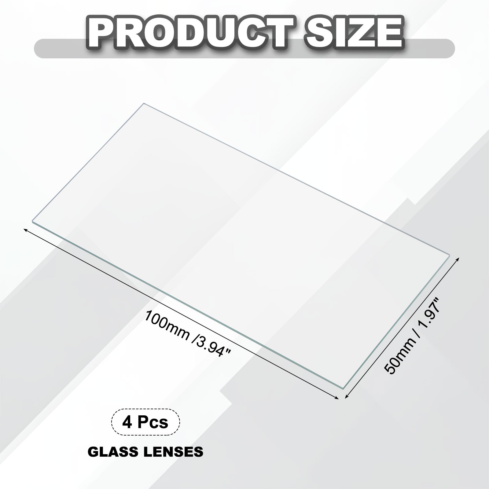 50x100mm Glass Streak Plate, 4pcs Lab Glass Slides Microscope Glass Slides