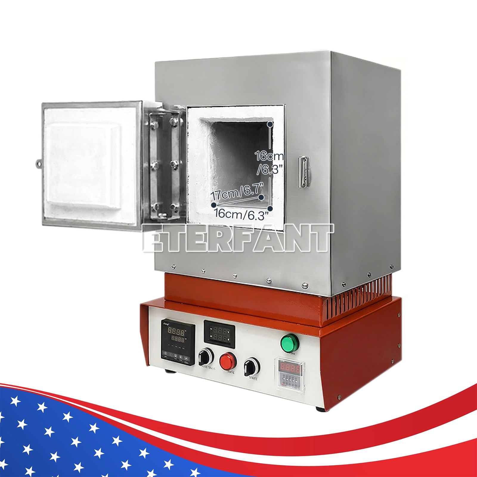 ETERFANT Dental 3000w Burnout Furnace Ceramic Fiber Heating Furnace 110V 1100℃