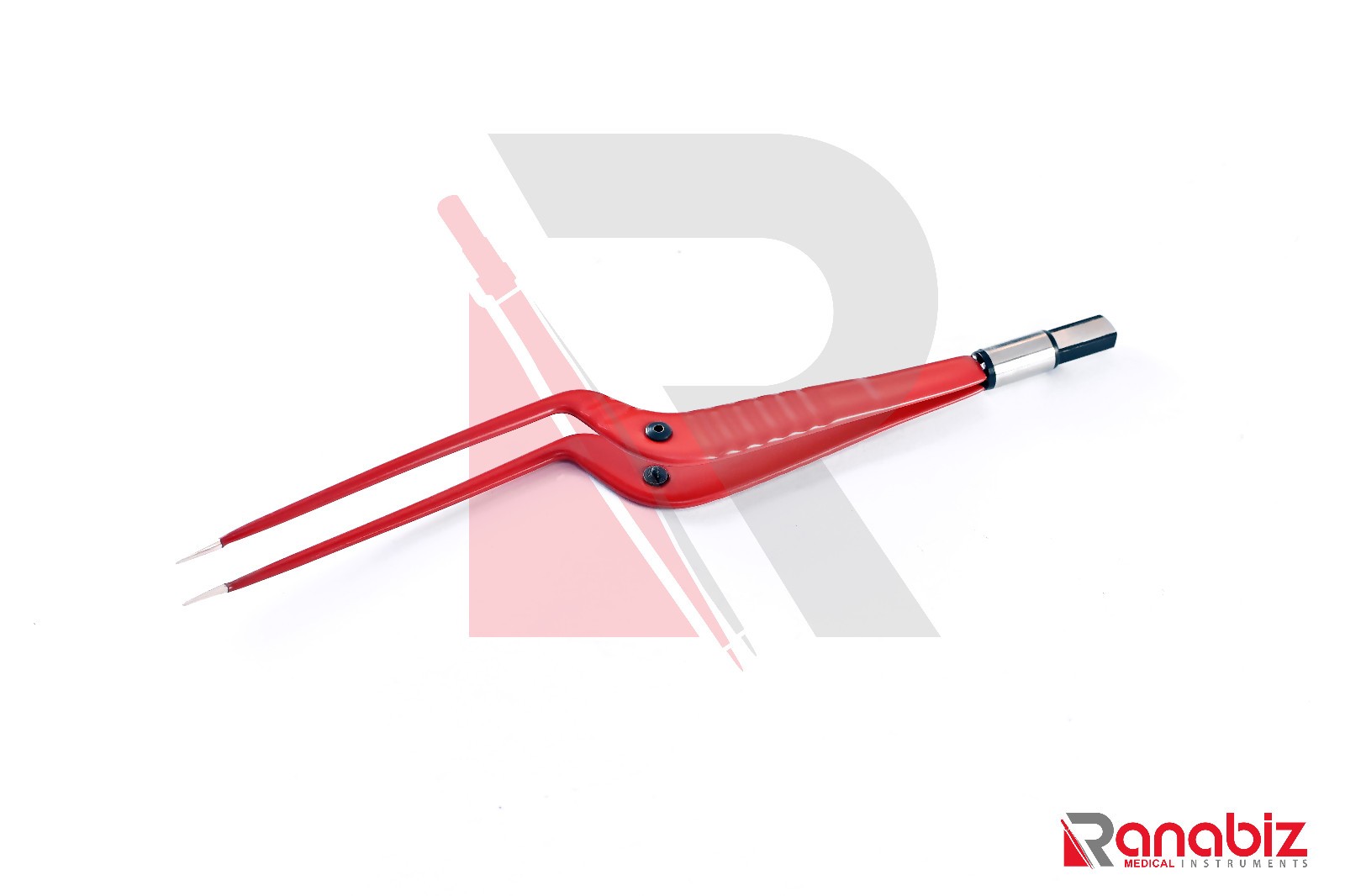 Premium” Ultra Non-Stick European Bayonet Bipolar Forceps, Red Reusable &3M Cord