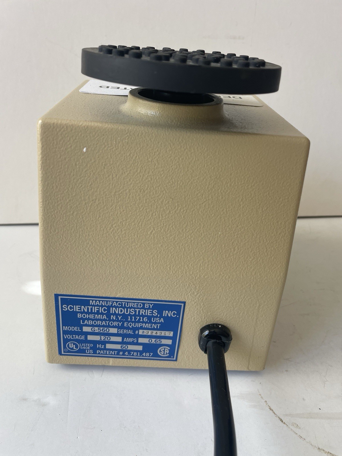 Fisher Scientific Vortex Genie 2 12-812 Analog Vortex Mixer G-560 Warranty