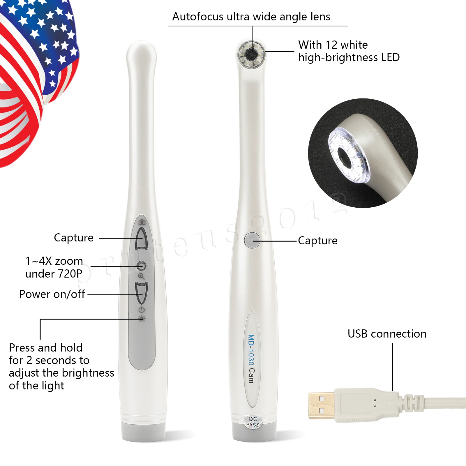 (USB 2.0) Dental Intraoral Camera Imaging Unit