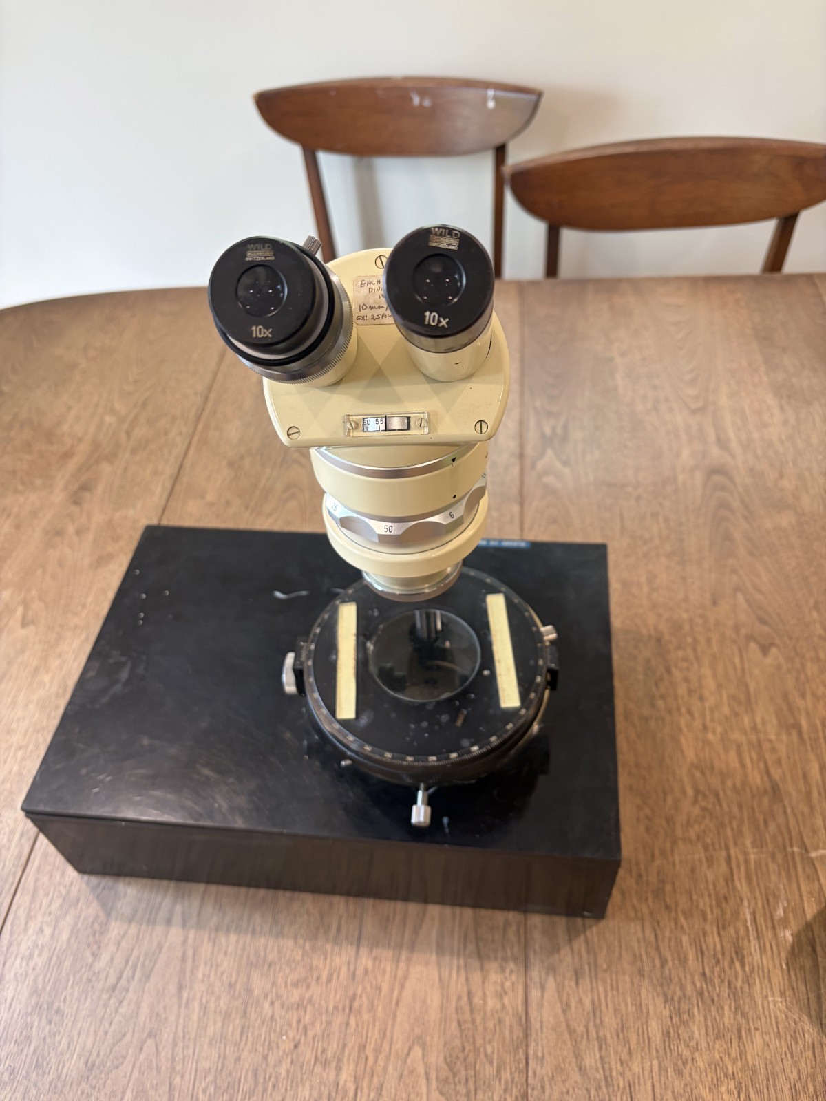 Wild Heerbrugg M5 Stereo Microscope w/ 360° Rotating Measurement Stage UW