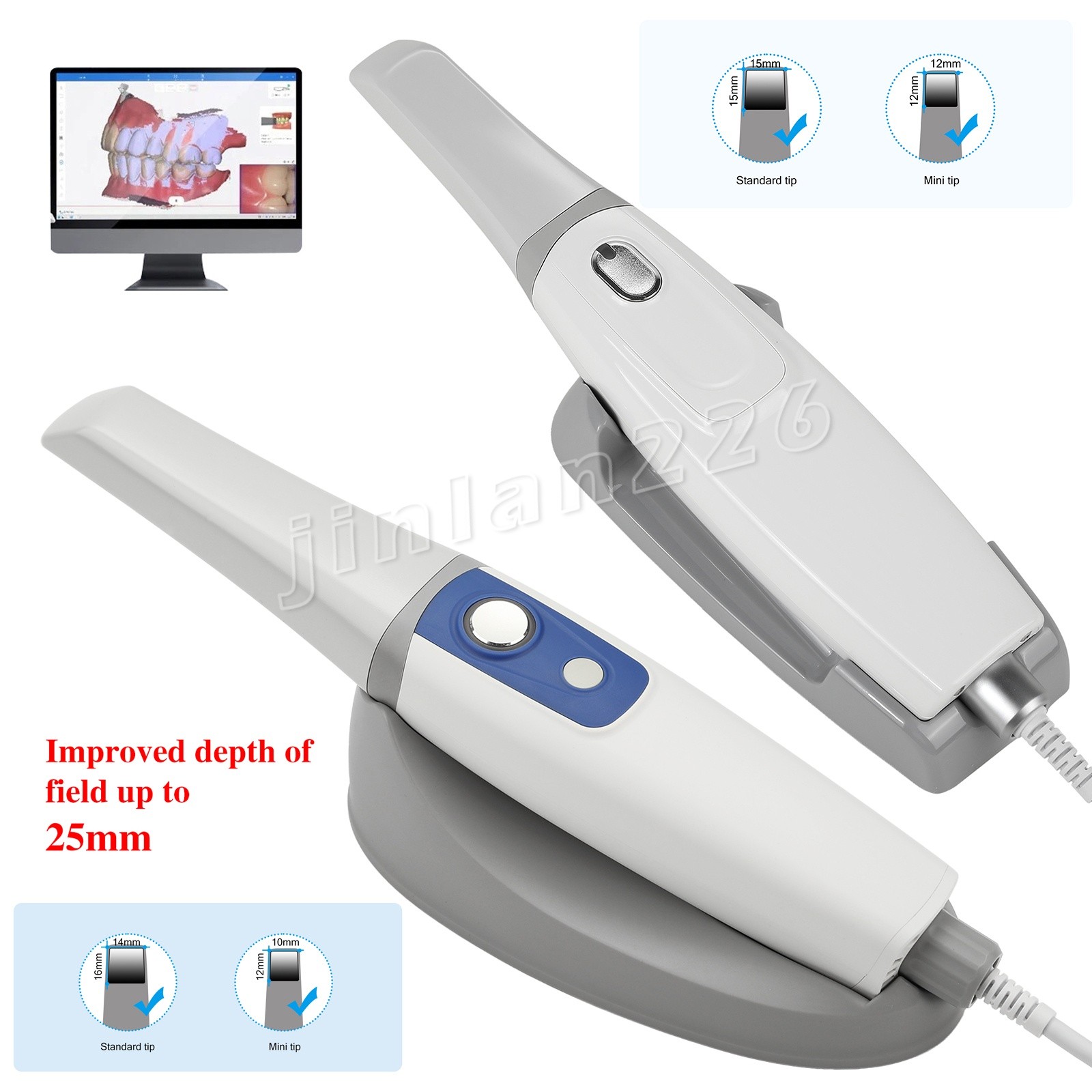iLED II Dental Curing Light Lamp Wireless 1 Second Curing 2500mw/c㎡