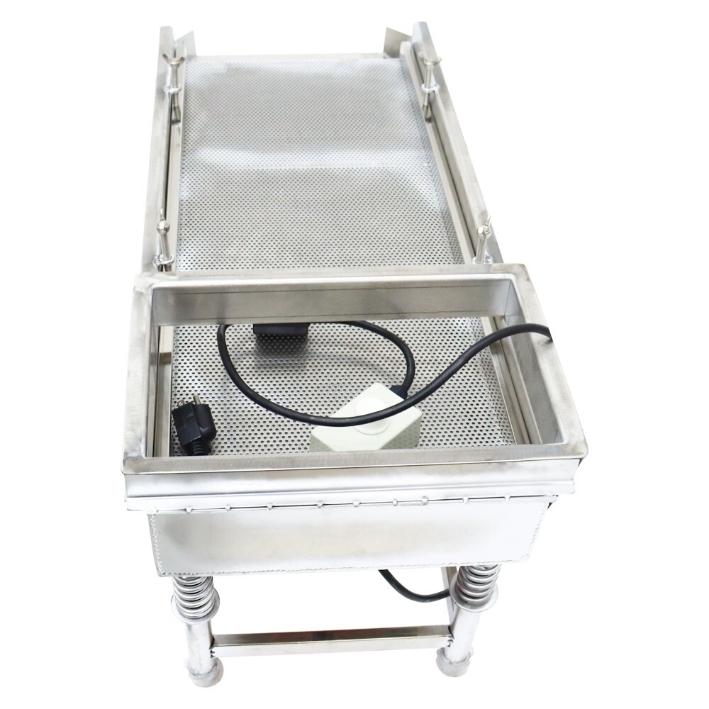 110V Stainless Steel Linear Vibrating Screen 2.5mm Sifter Sieve Screen Shaker