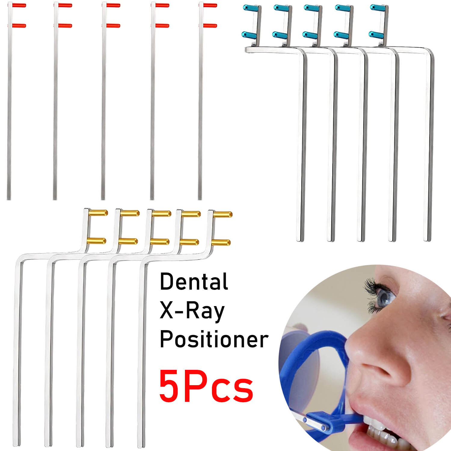 5x Dental X-Ray Positioning XCP Film Stainless Steel Indicator Aligning Arm kit