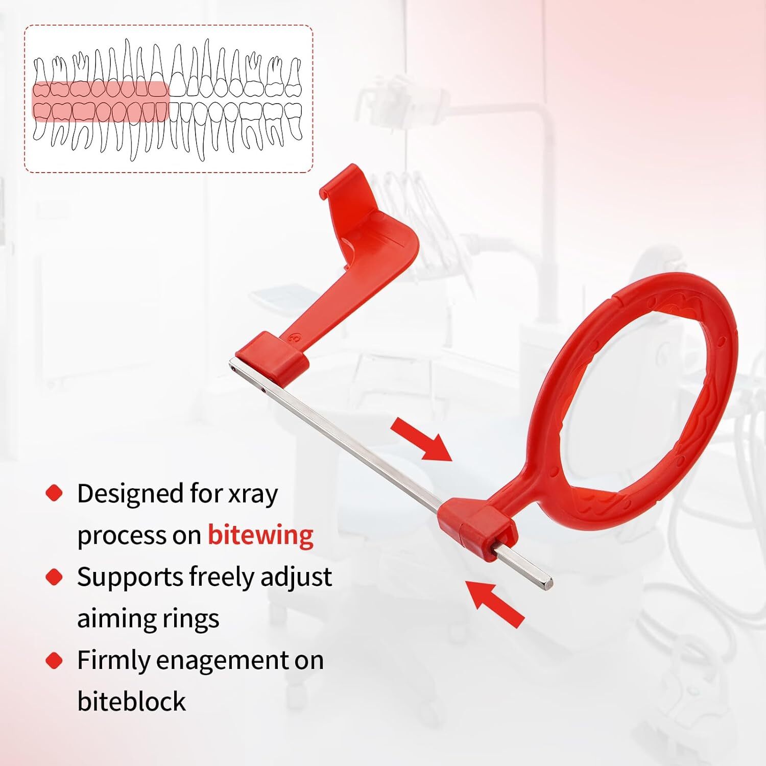 5x Dental X-Ray Positioning XCP Film Stainless Steel Indicator Aligning Arm kit
