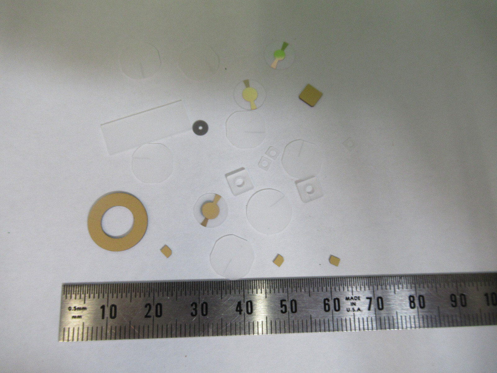 LOT BLANKS PIEZOELECTRIC QUARTZ CRYSTAL X-Y-CUT GOLD COATED PIEZO SENSOR AL-B-04