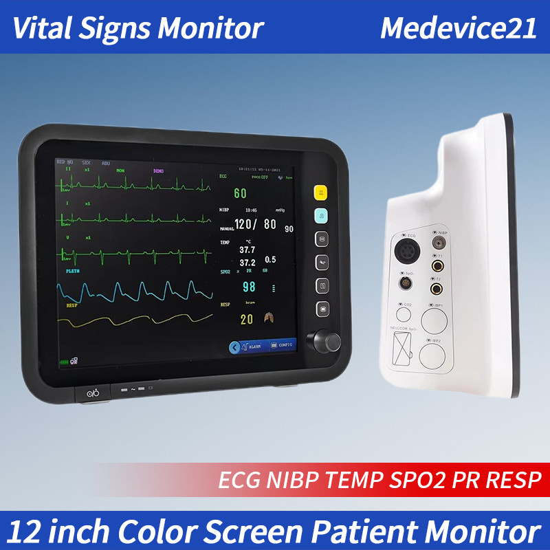 Vital Signs Monitor 12” Screen Multi-parameter Medical Patient Monitor