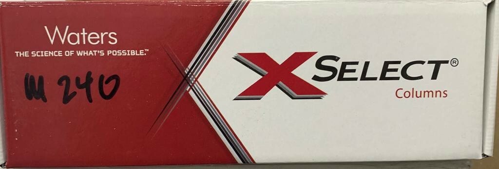 New And/or Rarely used waters XSelect HSS T3 2.5um (4.6*50mm) column. 