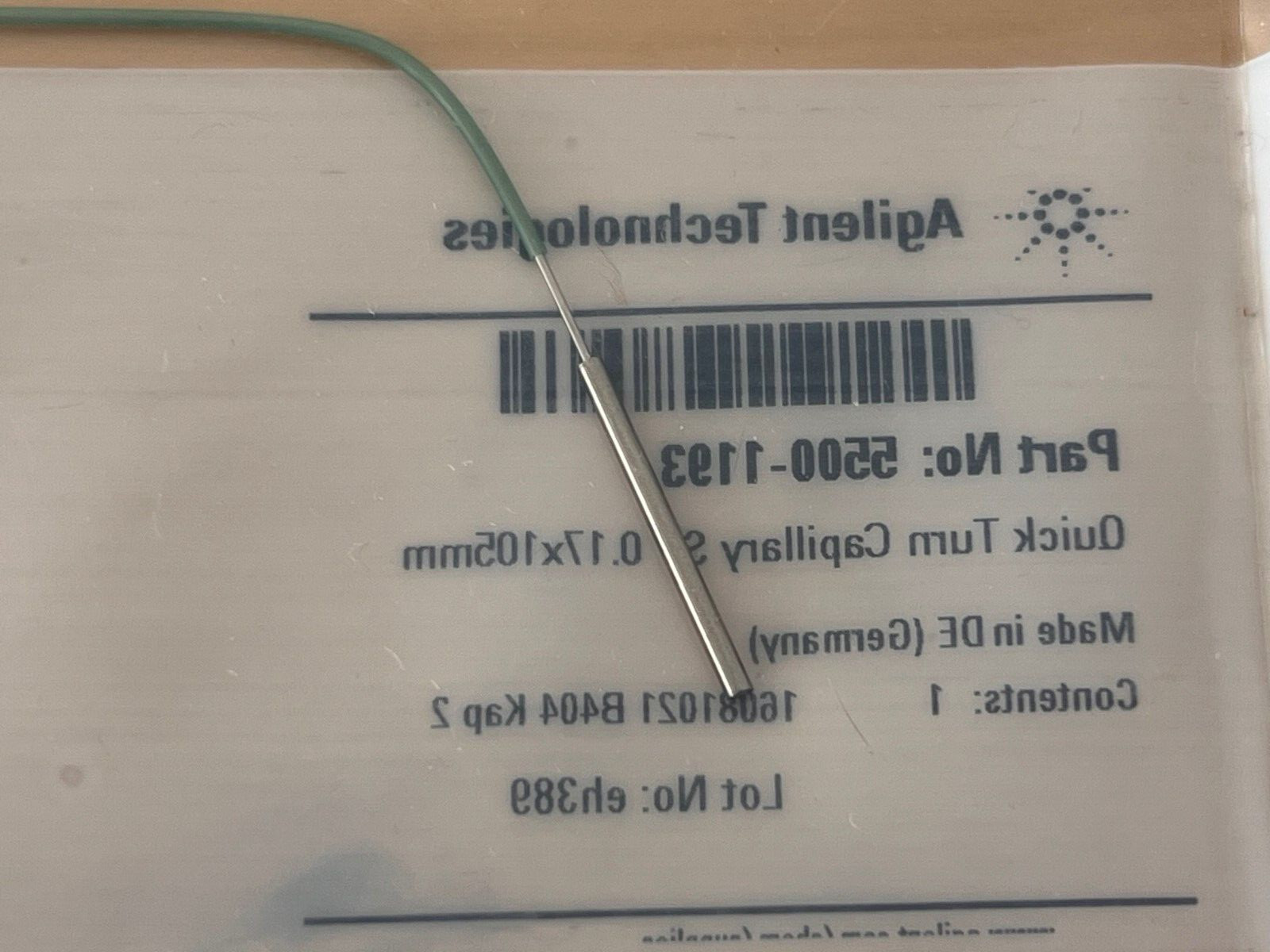 Agilent 5500-1193 Quick Turn capillary stainless steel 0.17 x 105 mm HPLC