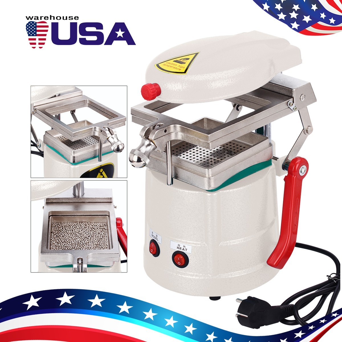 Dental Vacuum Forming Molding Machine Former Heat Thermoforming Tray Retainer