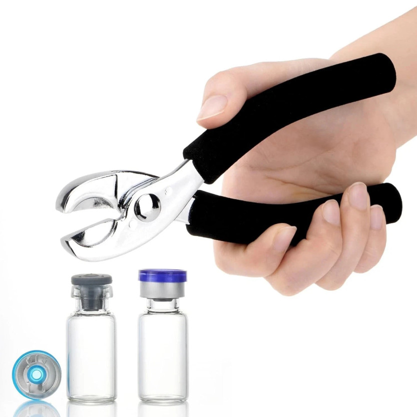 Vial Pliers Stainless Steel Twin Action Crimped Vials Decapper For Decapping New