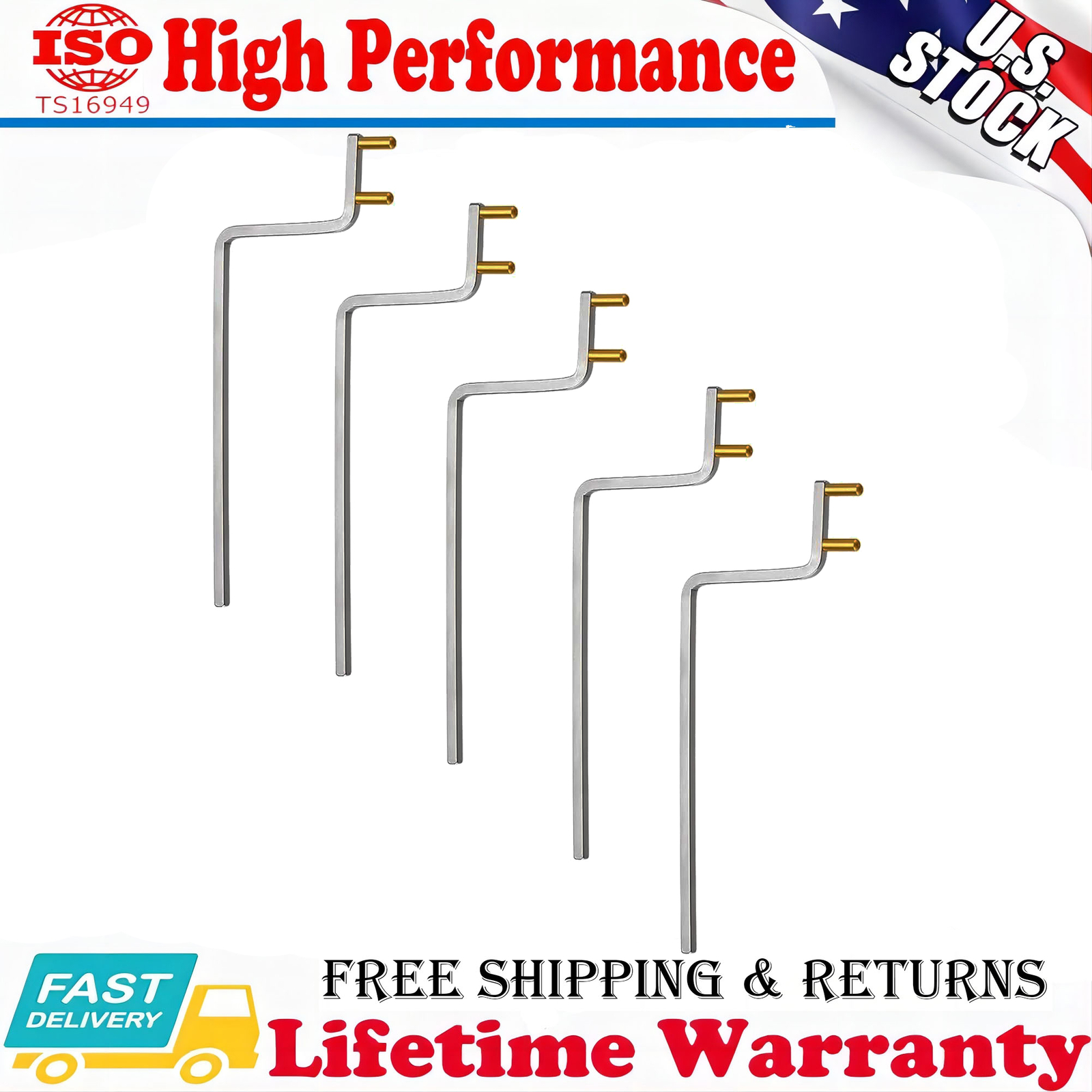 5x Dental XCP Anterior Indicator Arm Dental X-Ray Sensor Holder BAI Style Yellow