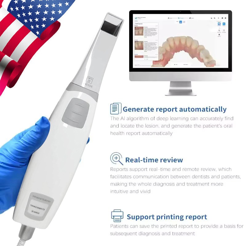 Dental 5Lights LED E-Generator High Speed Fiber Optic Handpiece 4Hole Shadowless