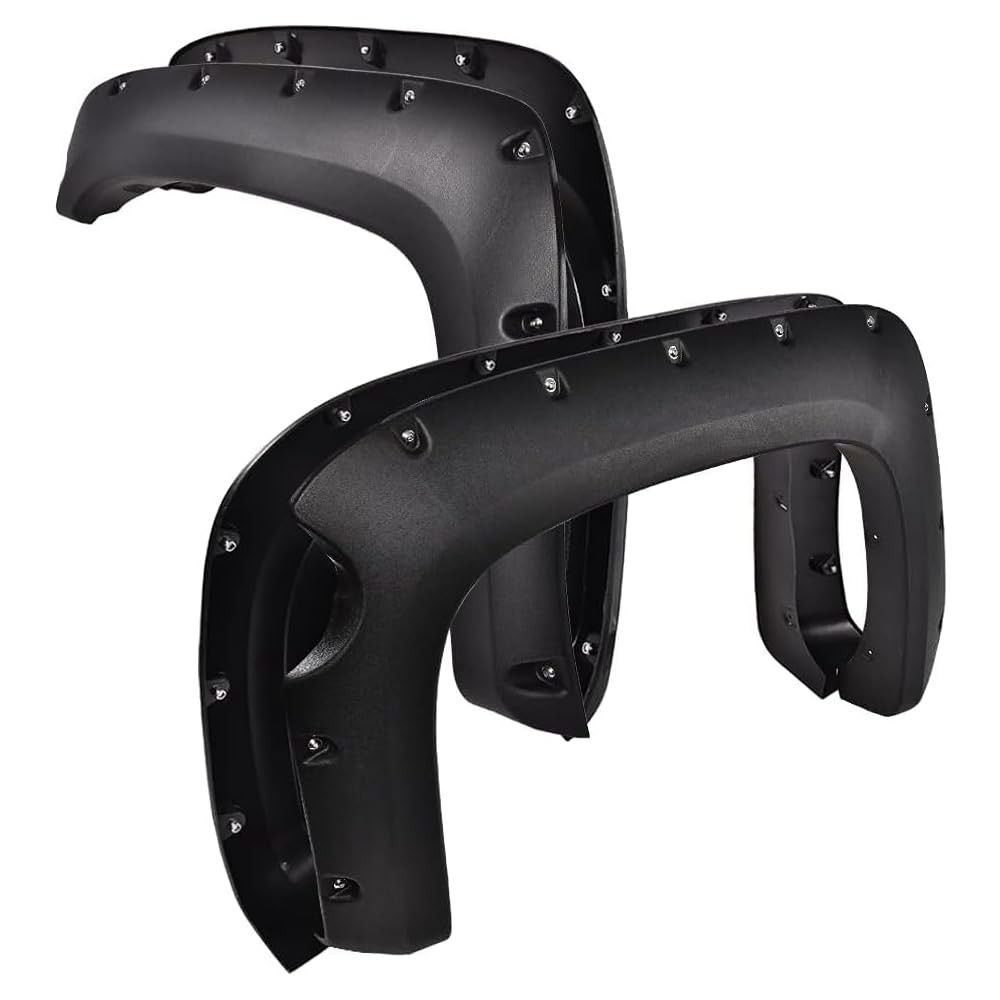 GRAND ORANGE Fender Flares 4PCS Textured Riveted Style | Fit 2007-2013 Chevy Sil
