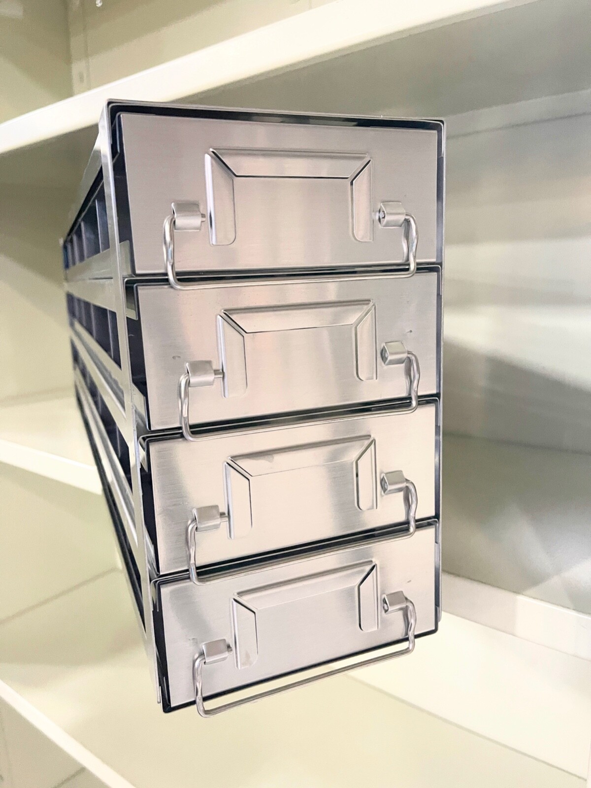 4-Drawer Stainless Steel Cryo Freezer Strorage Rack 27X6X7, UFD-542