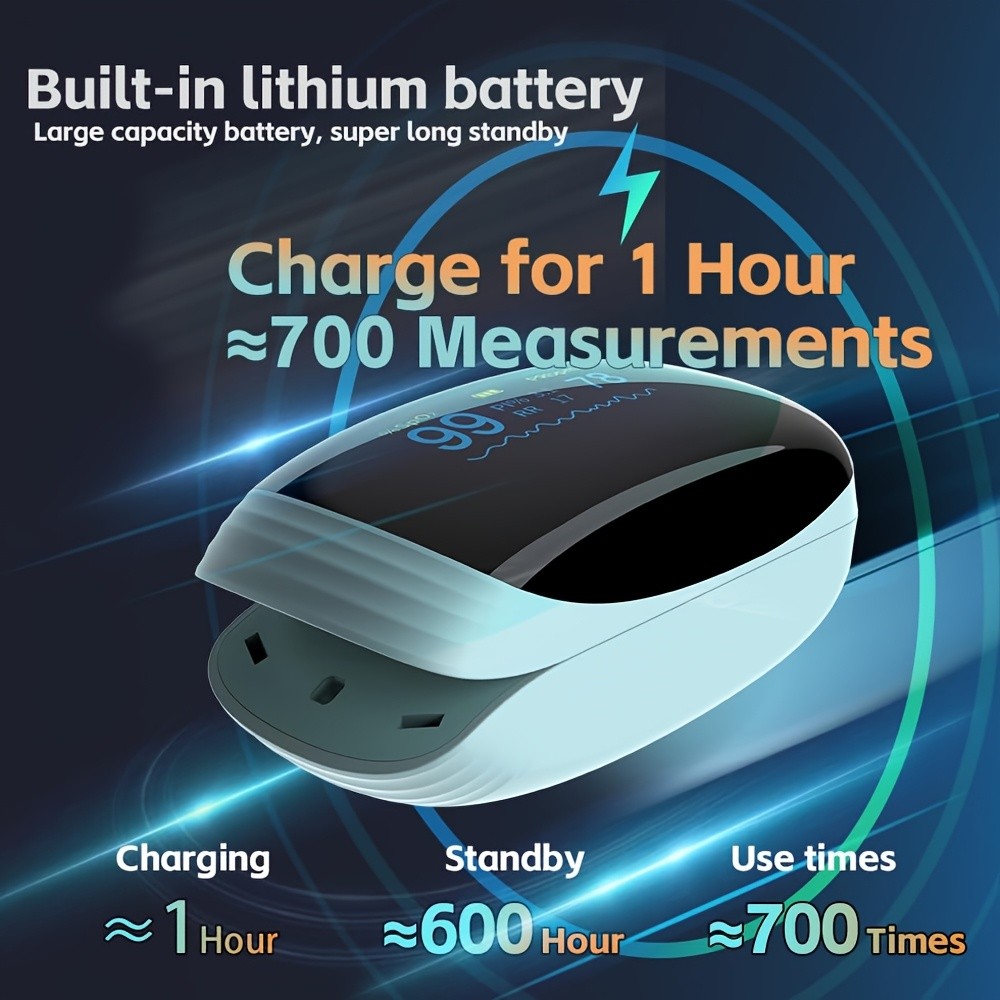 Rechargeable Fingertip Pulse Oximeter SpO2 Pulse Rate Oxygen Monitor Universal