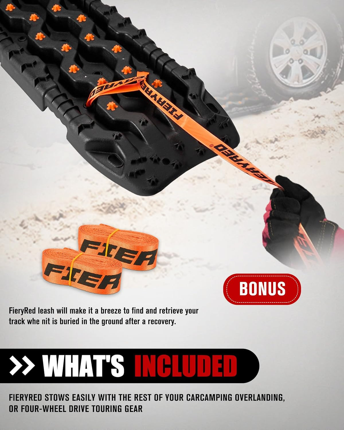 Large off Road Traction Boards, Pair 44.88″ L X 12″ W Recovery Track Tire Tracti