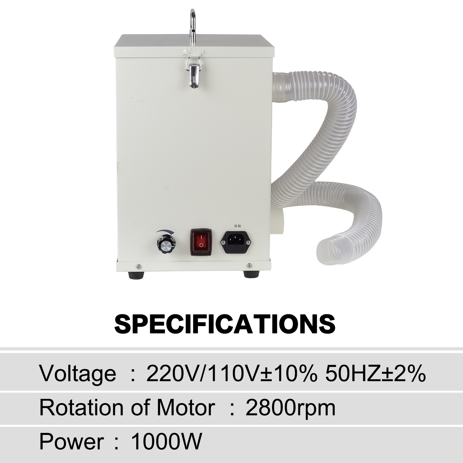 1000W Dental Lab Dust Collector Filter Vacuum Dust Extractor Cleaner 2800rpm
