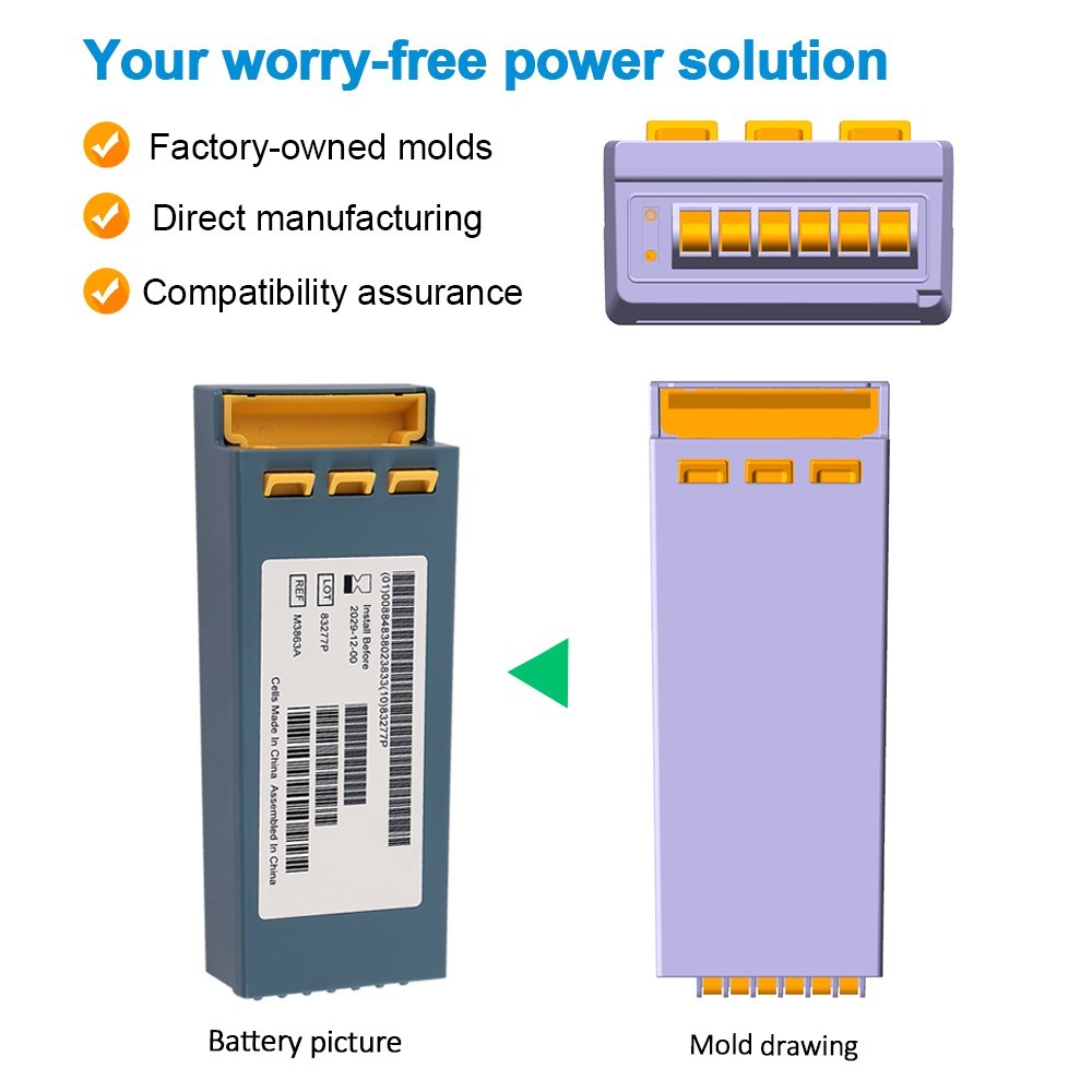 M3863A Lithium Battery For Philips Heartstart FR2 Defibrillator Battery M3860A