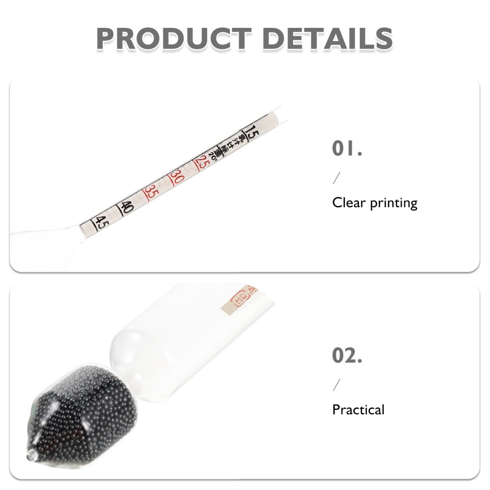 4 Pcs Dairy Density Meter Laboratory Testing Hydrometer for Lactate