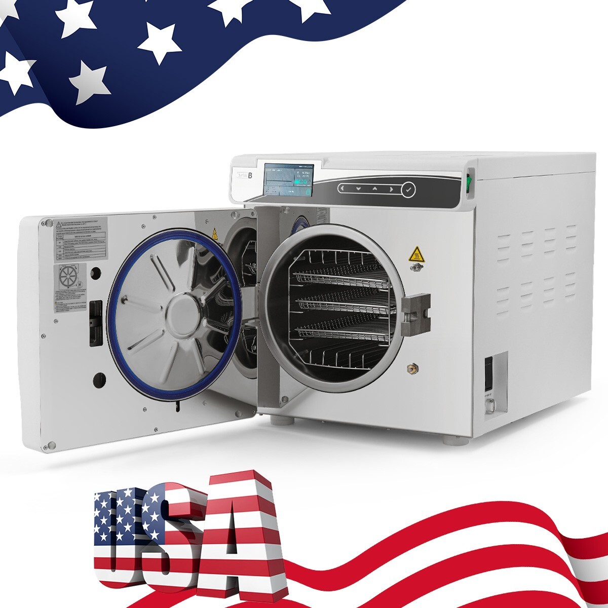 17L Class B Dental Pre-vacuum Steam sterilizer built-in printer With Drying