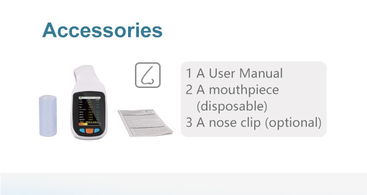 Handheld Spirometer Vitalograph Lung Diagnostic pulmonary Mouthpiece APP Analyse