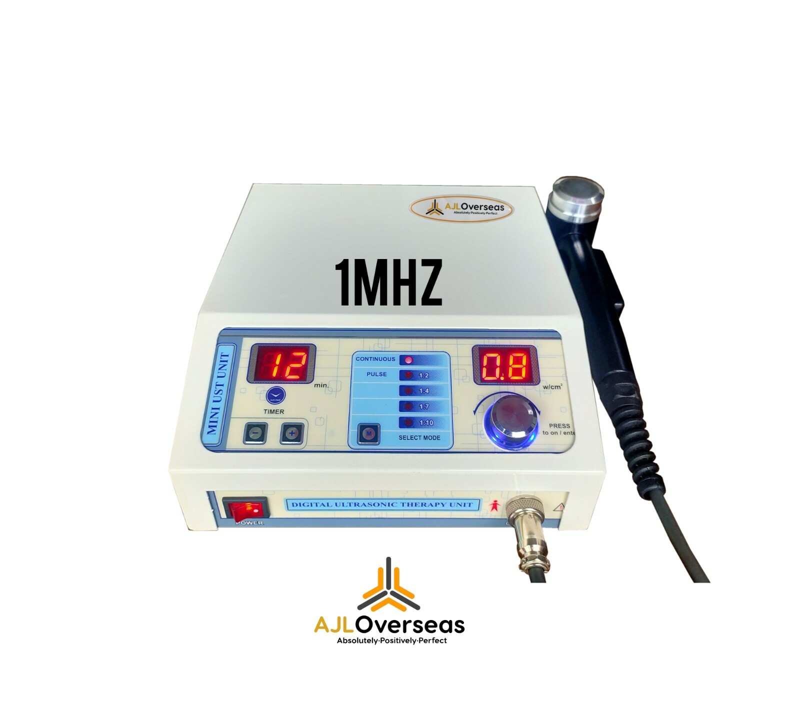 US Mini Portable1MHz Physiotherapy Digital AJLUTS101B Knee Back Pain Relief unit