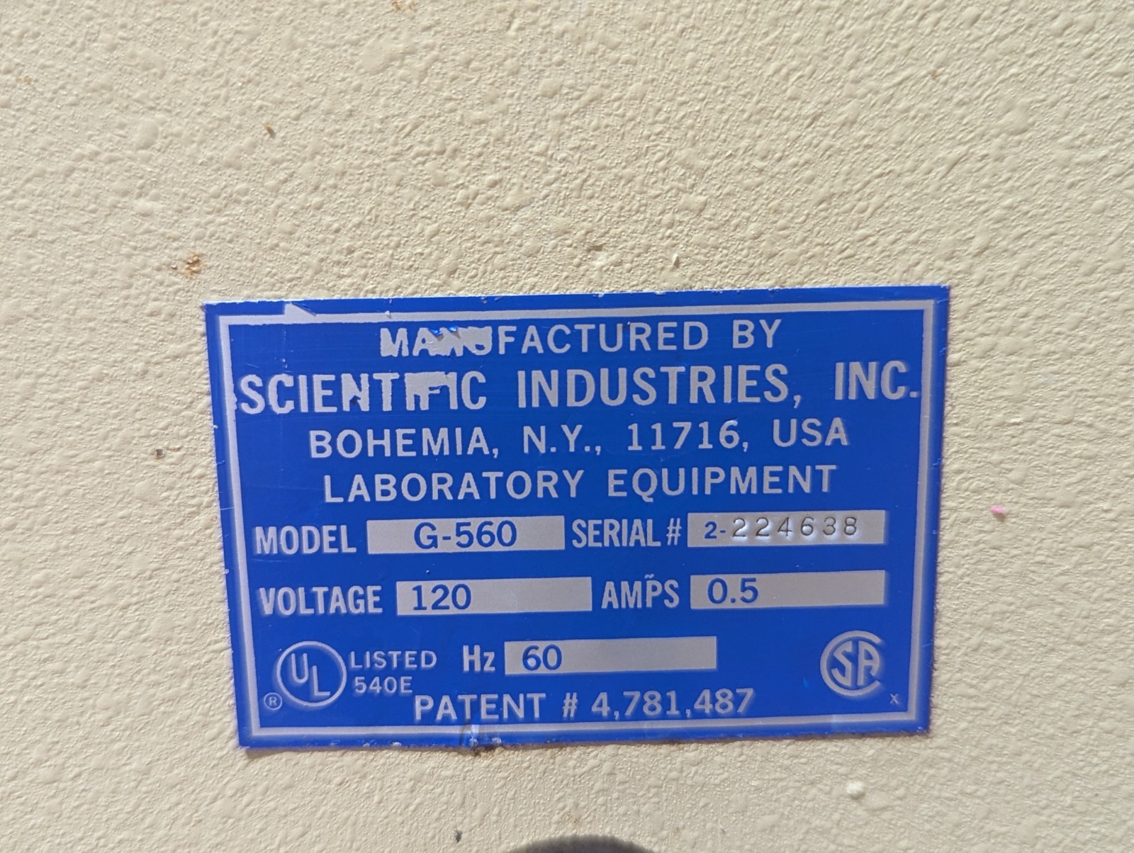 Fisher Scientific Vortex Genie 2, 12-812 Analog Vortex Mixer/Shaker G-560. Used