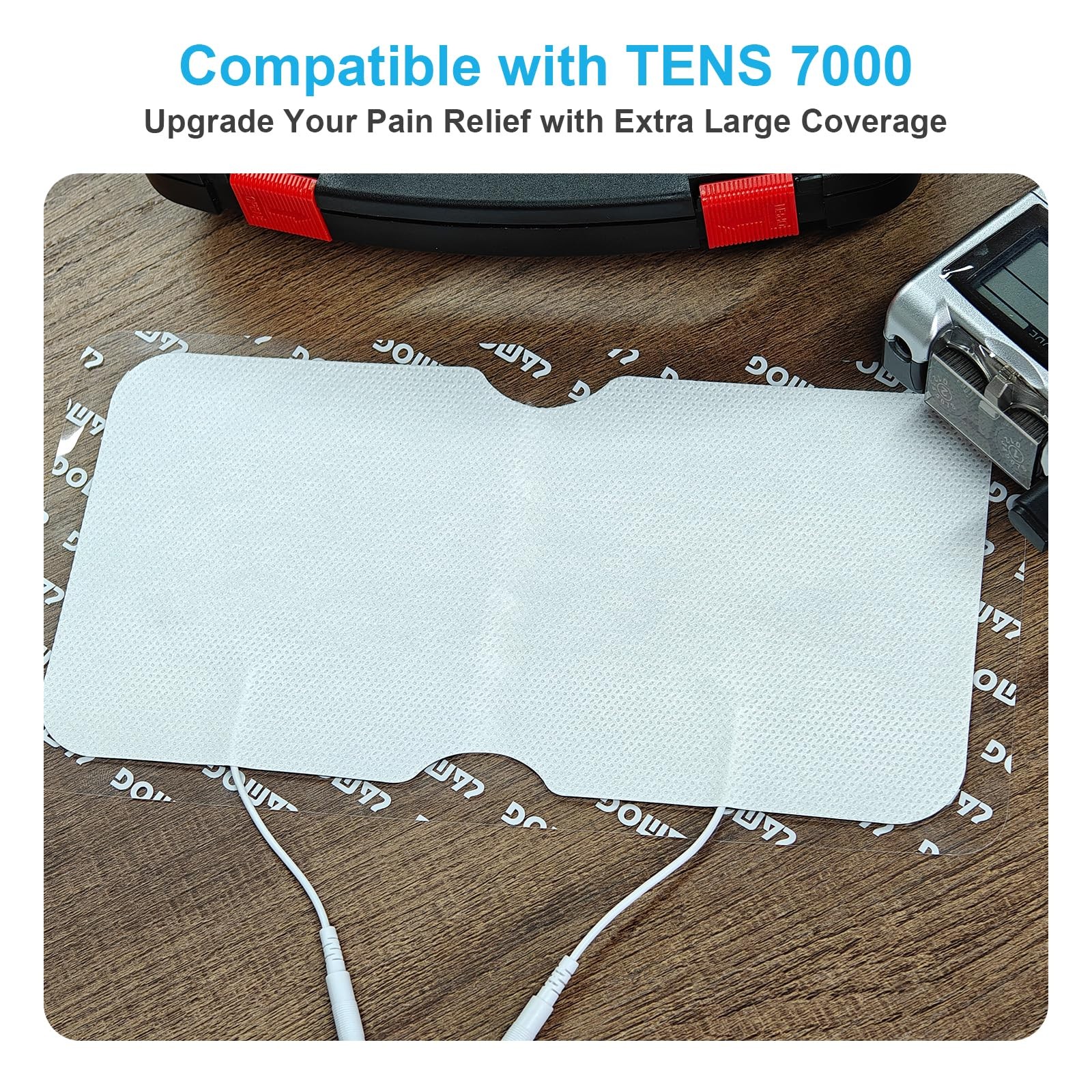 DOMAS Large TENS Pads for Lower-Back Pain Relief, Compatible with 4pcs