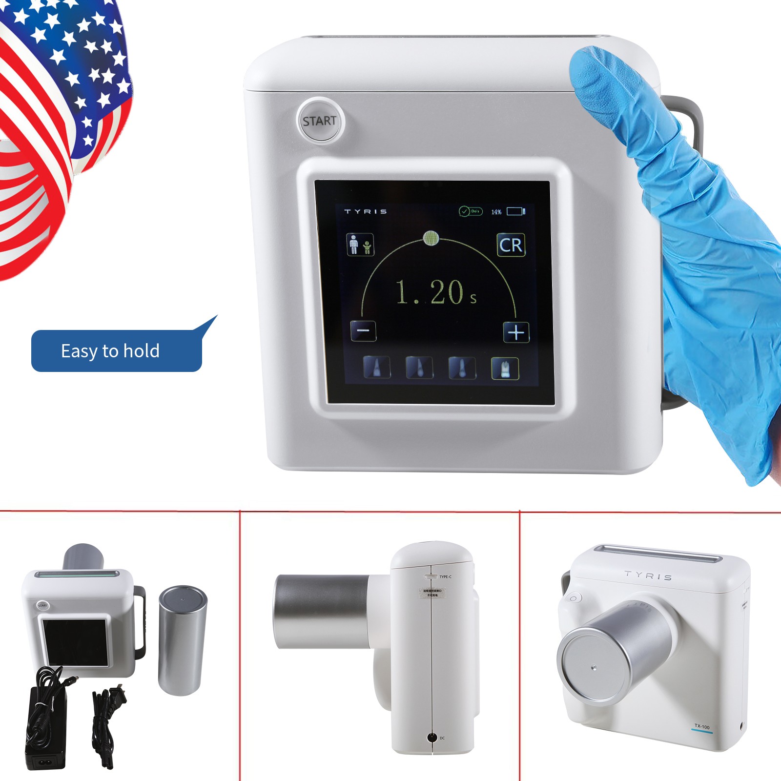 Dental Portable X Mobile Ray Machine Unit Digital High Frequency no Shield USA