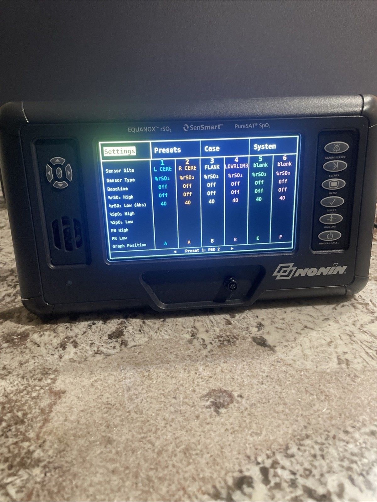 Nonin Medical Sensmart X100 Equanox rS02 Monitor With Medical Power Supply