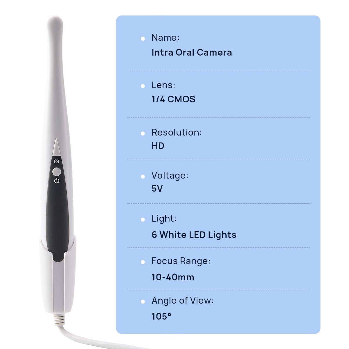 Dental USB Intraoral HD Camera Oral Auto-Focusing 13.0 Mega Pixels 6 LED Light