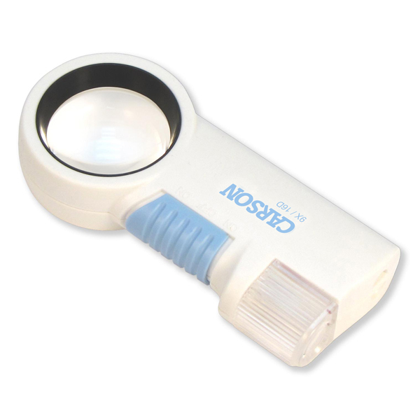 9X Carson LED Lighted Pocket Magnifier – 1.5 Inch Lens