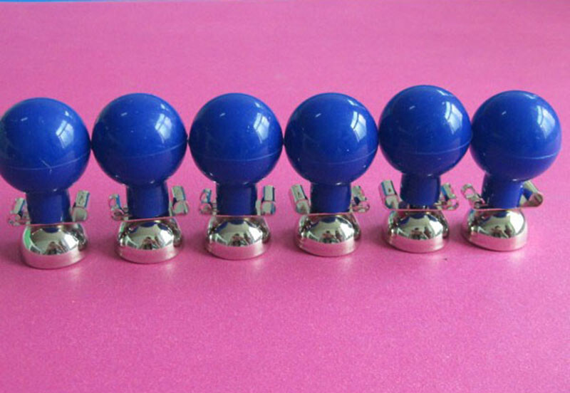 6pcs Nickel-plated Chest Suction Cup Bulb EKG Ball Electrode Snap Clip 3.0 4.0