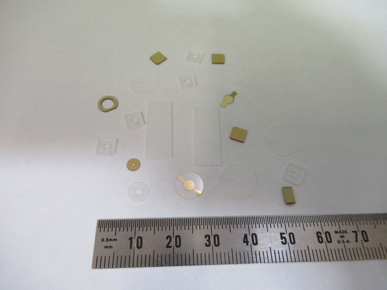 LOT BLANKS PIEZOELECTRIC QUARTZ CRYSTAL X-Y-CUT GOLD COATED PIEZO SENSOR AL-B-03