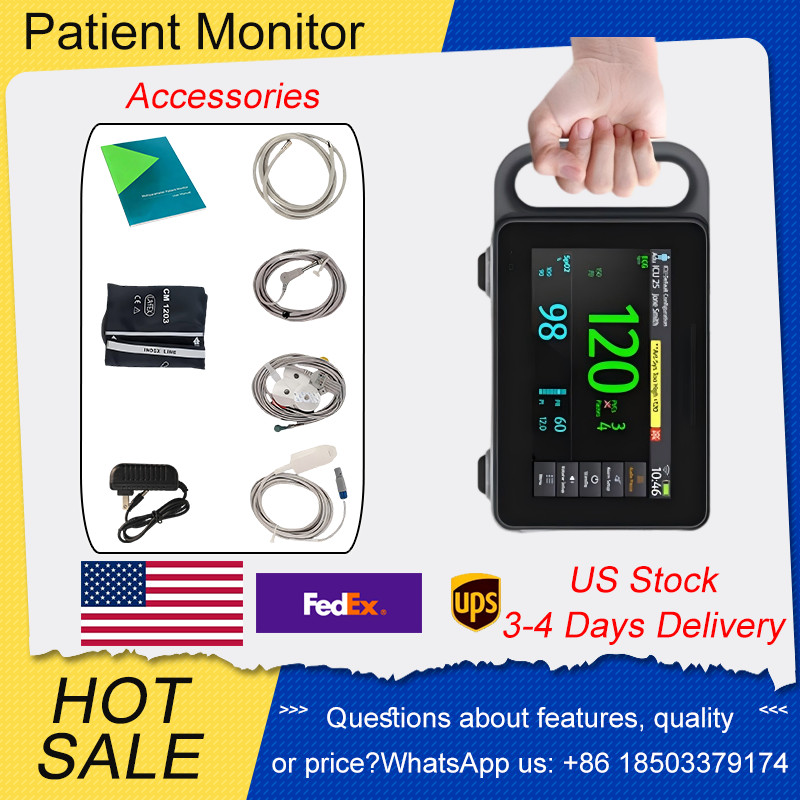 Medical Multi-Parameter Patient Monitor with Smart Alerts Ship from US Warehouse
