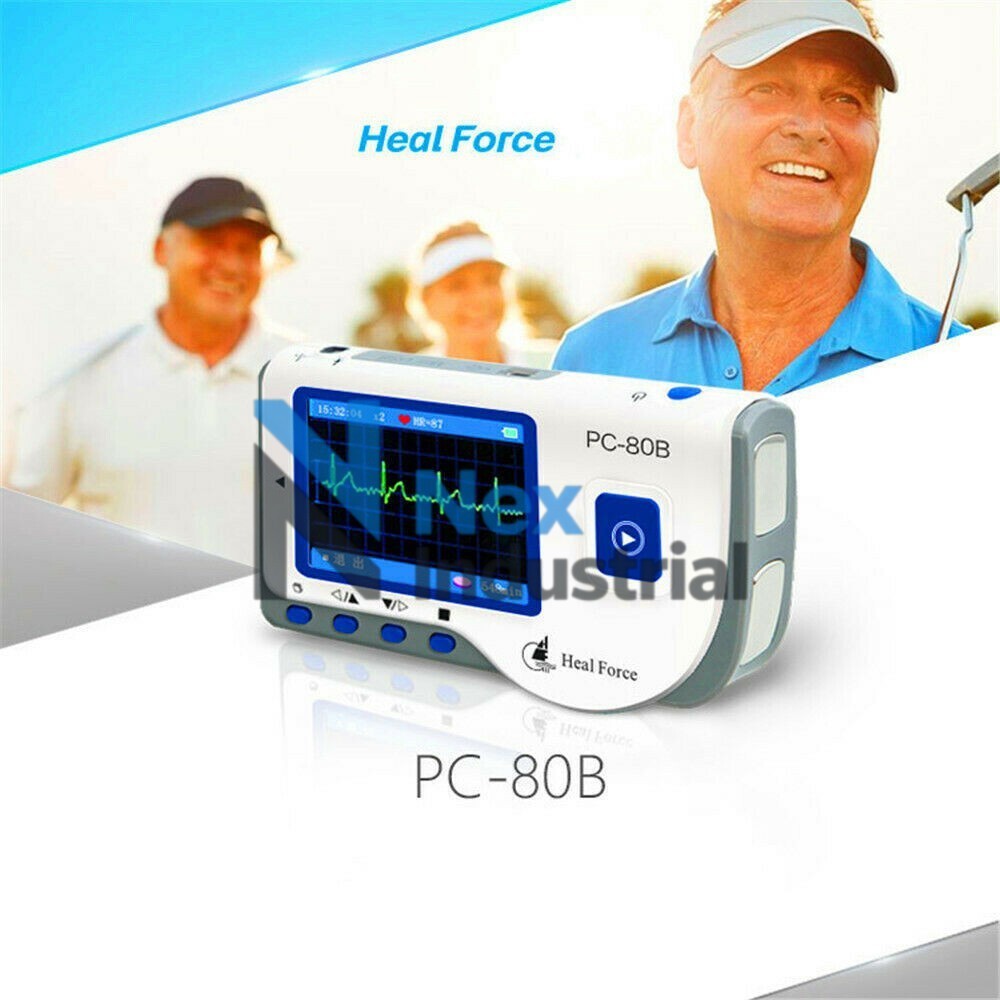 1PC Portable Handheld Easy ECG/EKG Heart Monitor PC-80B Continuous Measurement