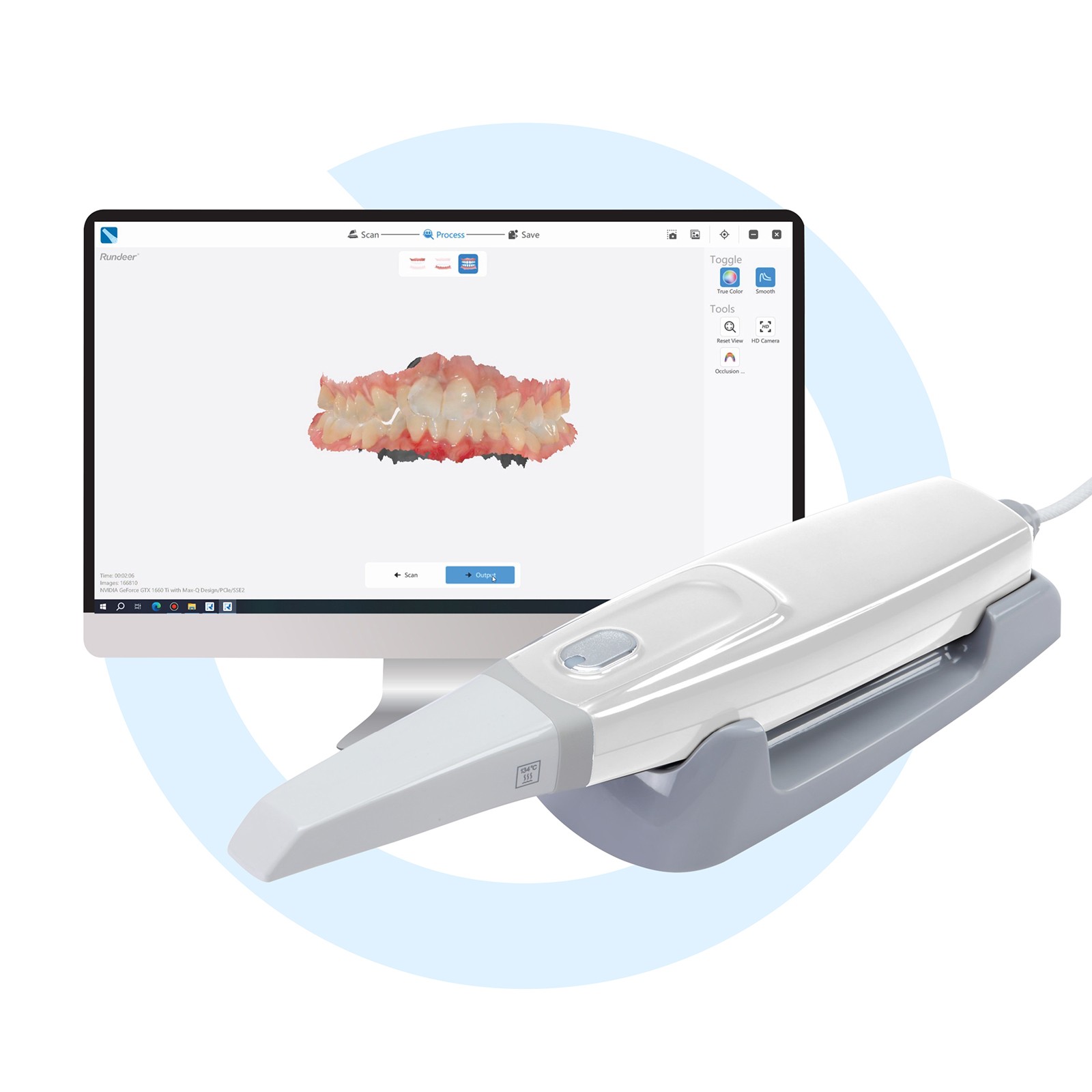 Dental Digital X-Ray Unit Machine with Imaging System RVG X-Ray Sensor Size 1.5