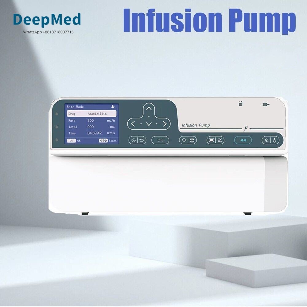 Digital volumetric Infusion Pump Flow Control Alarm Safe IV set Battery Accurate