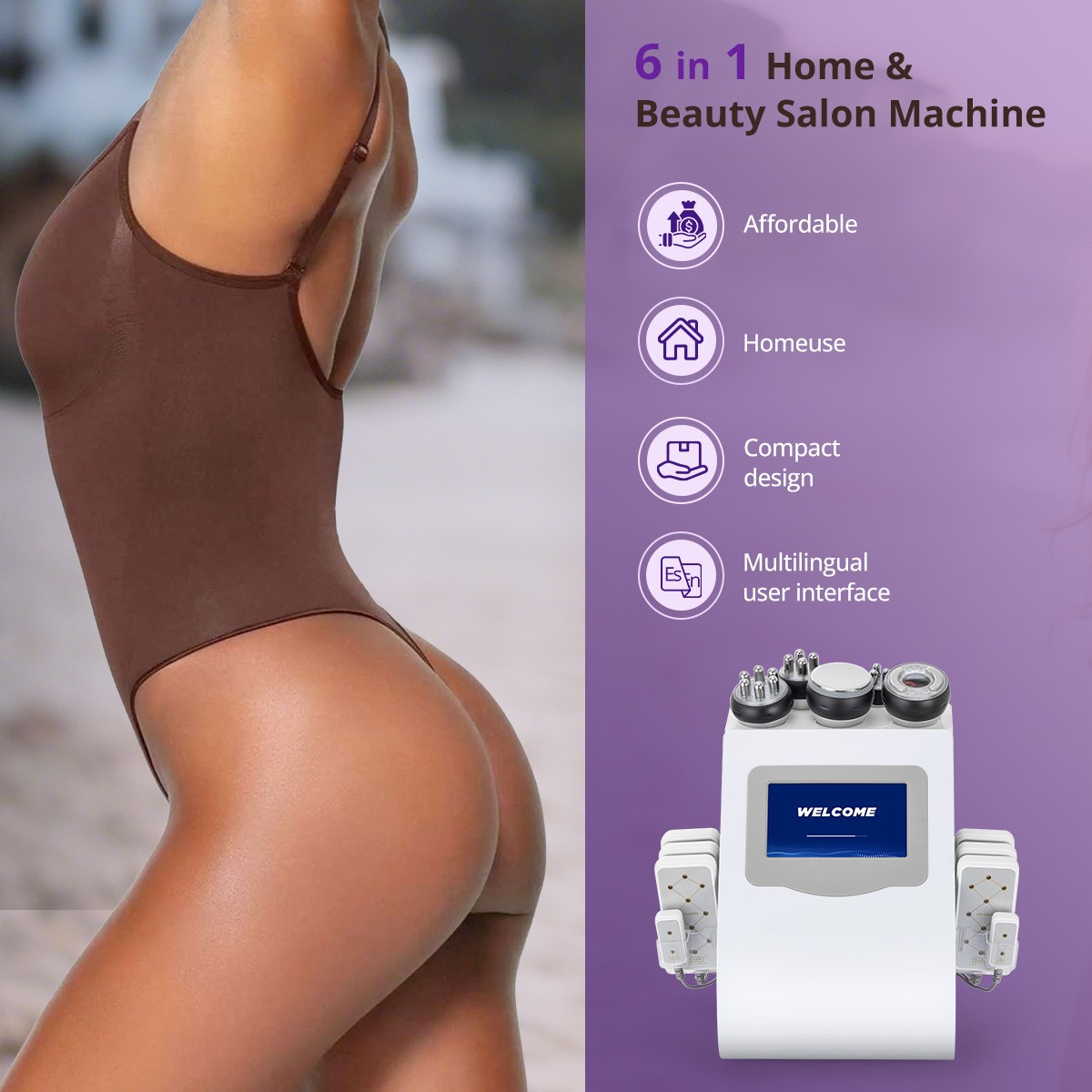 6 in 1 Beauty Machine Multifunction Facial Care Whole Body Massage Ideal Gift US