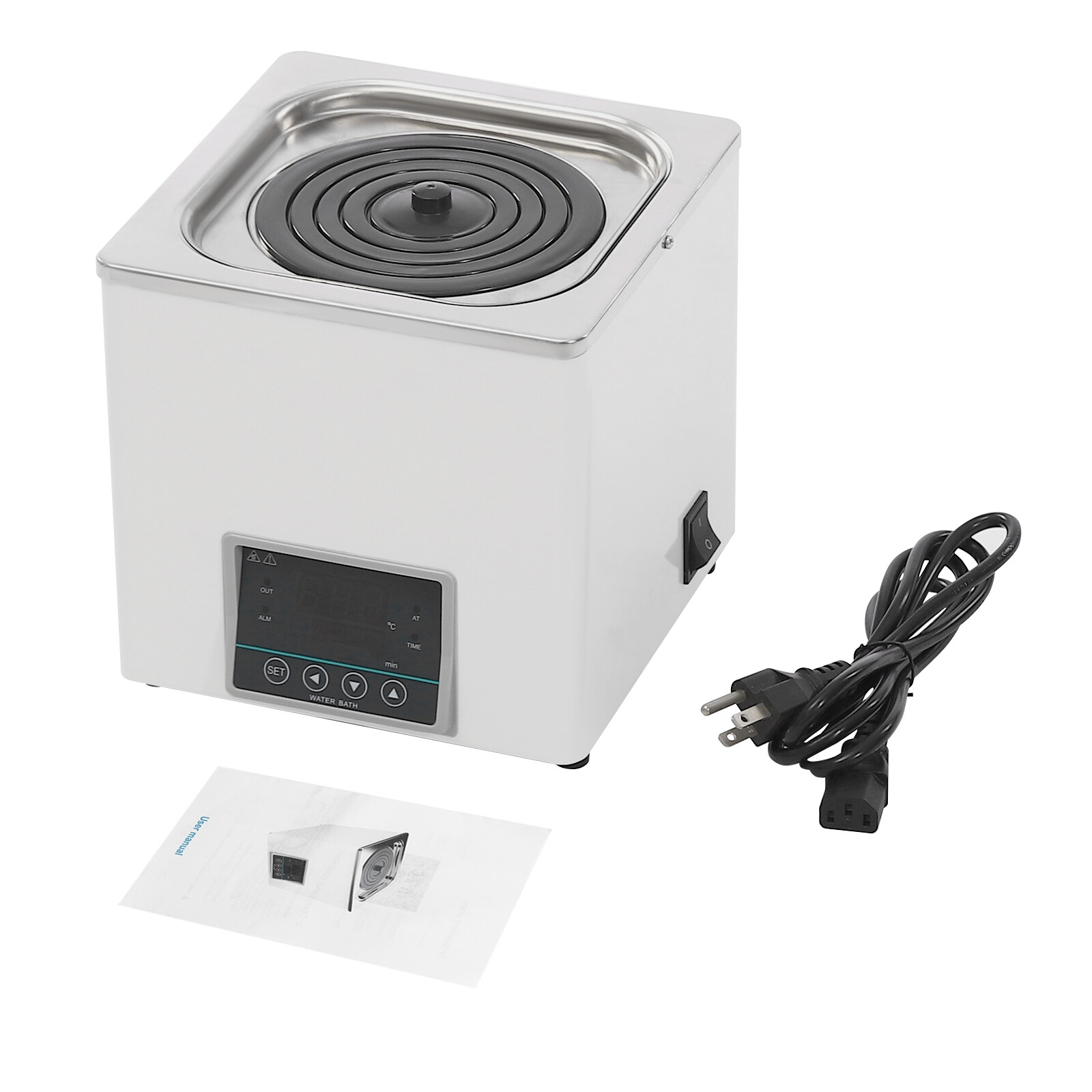 300W 3L Lab Water Bath Heater with Adjustable Lid and Safety Feature